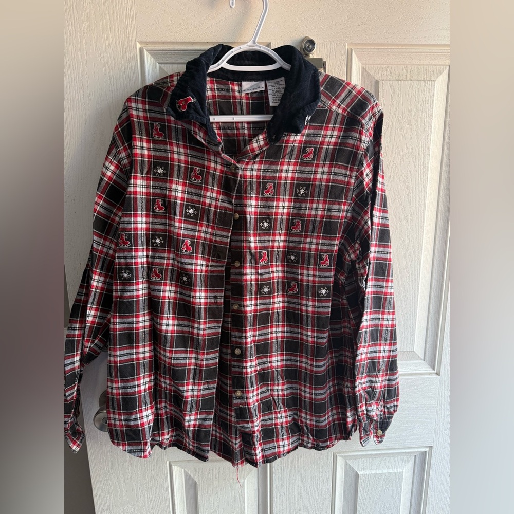 Bobbie Brooks Red and Black Plaid Jacket